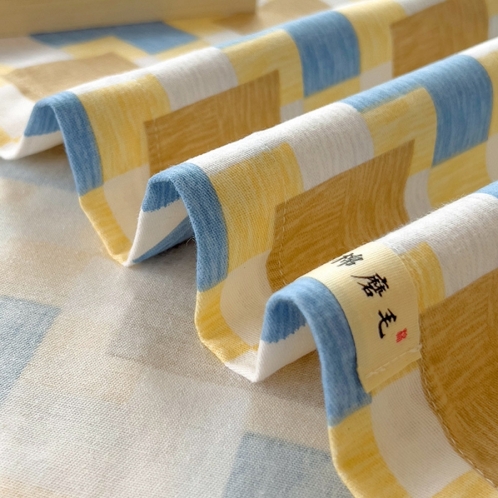 91家纺网 家纺一手货源 找家纺 芃成 2022新款全棉磨毛单床单 几何世界