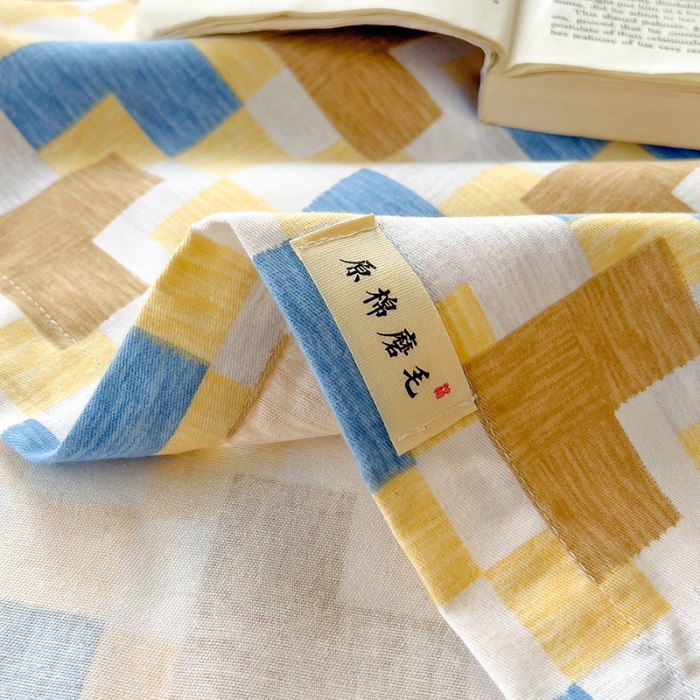 91家纺网 家纺一手货源 找家纺 芃成 2022新款全棉磨毛单床单 几何世界