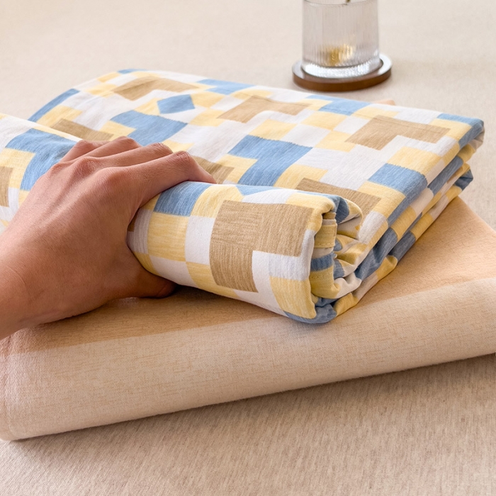 91家纺网 家纺一手货源 找家纺 芃成 2022新款全棉磨毛单床单 几何世界