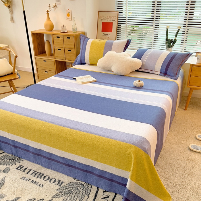 91家纺网 家纺一手货源 找家纺 芃成 2022新款全棉磨毛单床单 简约风尚