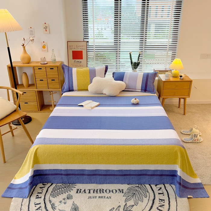 91家纺网 家纺一手货源 找家纺 芃成 2022新款全棉磨毛单床单 简约风尚