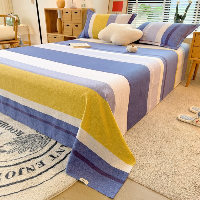 91家纺网 家纺一手货源 找家纺 芃成 2022新款全棉磨毛单床单 简约风尚