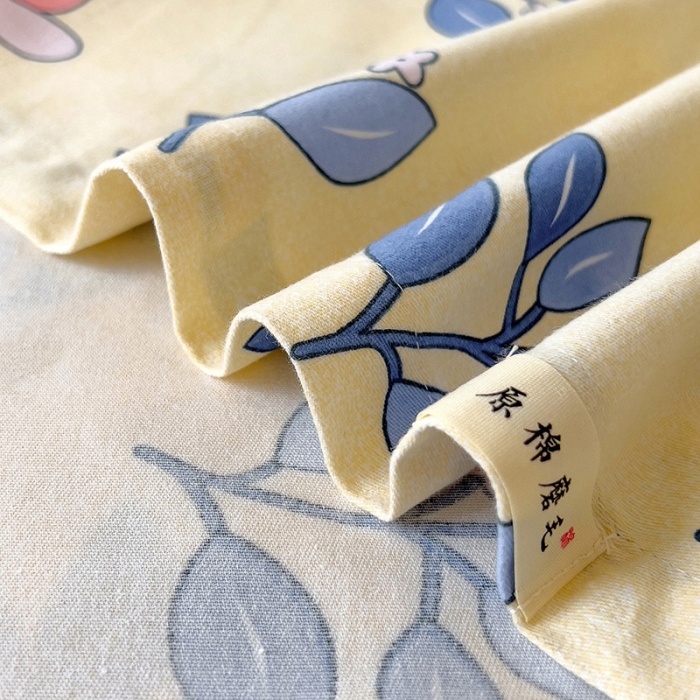 91家纺网 家纺一手货源 找家纺 芃成 2022新款全棉磨毛单床单 快乐时光