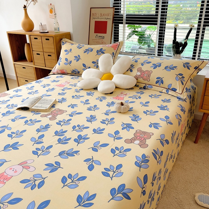 91家纺网 家纺一手货源 找家纺 芃成 2022新款全棉磨毛单床单 快乐时光