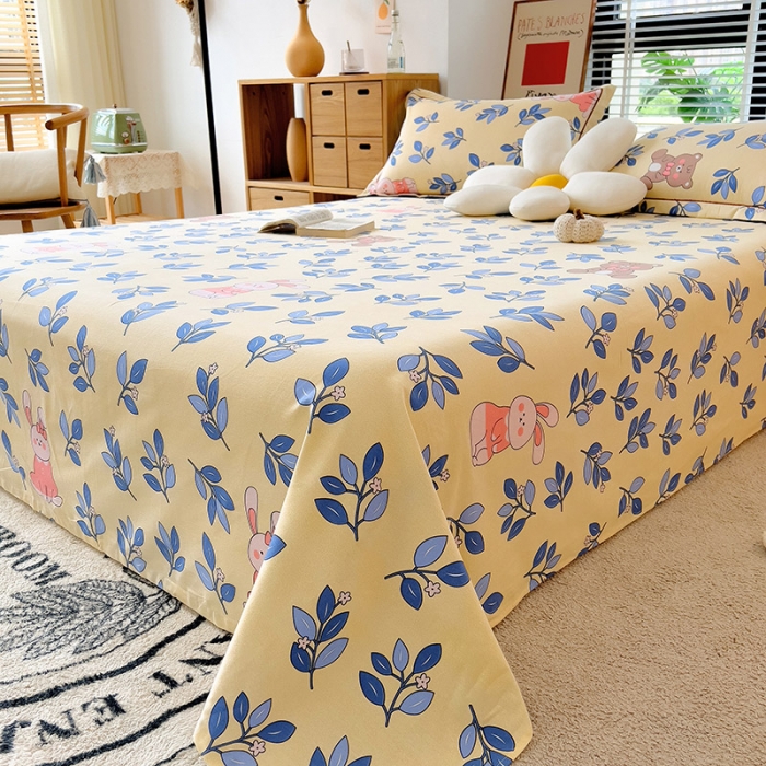 91家纺网 家纺一手货源 找家纺 芃成 2022新款全棉磨毛单床单 快乐时光