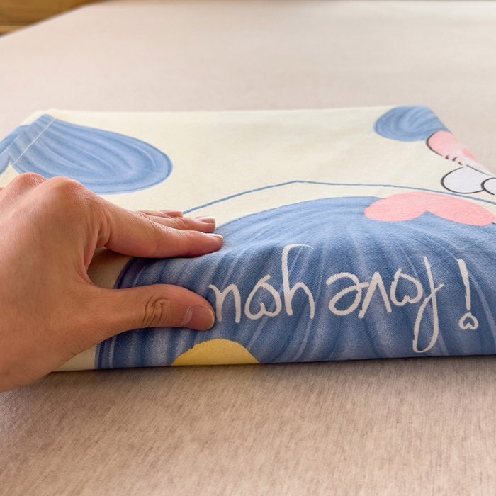 91家纺网 家纺一手货源 找家纺 芃成 2022新款全棉磨毛单床单 快乐时光