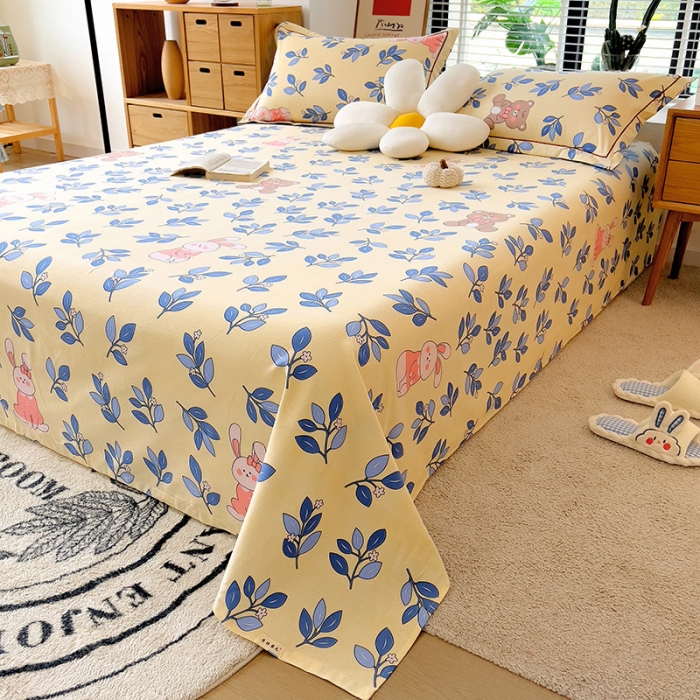 91家纺网 家纺一手货源 找家纺 芃成 2022新款全棉磨毛单床单 快乐时光