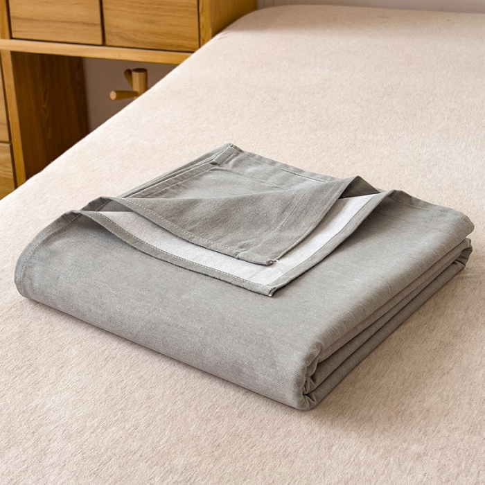 91家纺网 家纺一手货源 找家纺 芃成 2022新款全棉磨毛单床单 浅灰