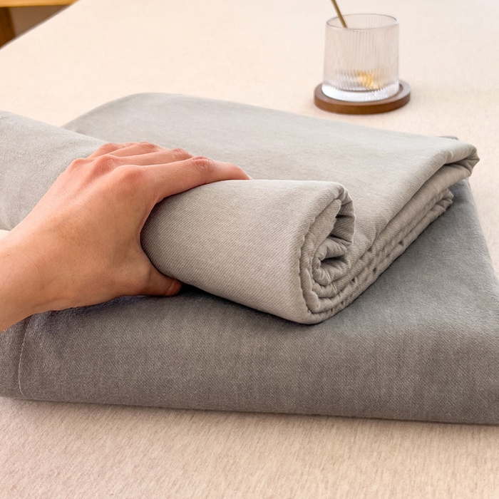 91家纺网 家纺一手货源 找家纺 芃成 2022新款全棉磨毛单床单 浅灰