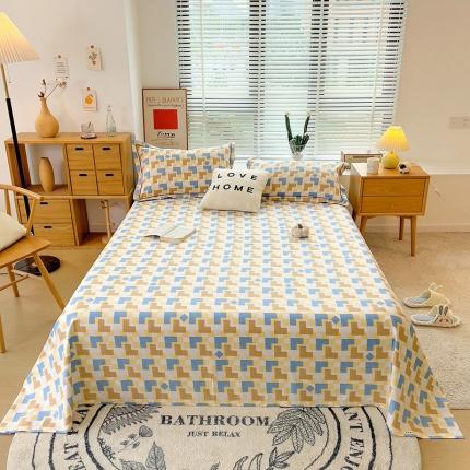 芃成 2022新款全棉磨毛单床单 几何世界