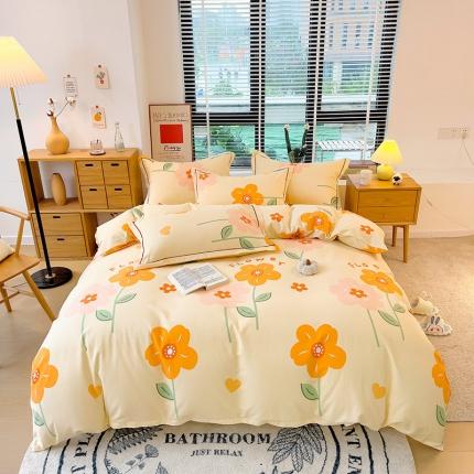 91家纺网 家纺一手货源 找家纺 （总）芃成 2022新款全棉磨毛四件套