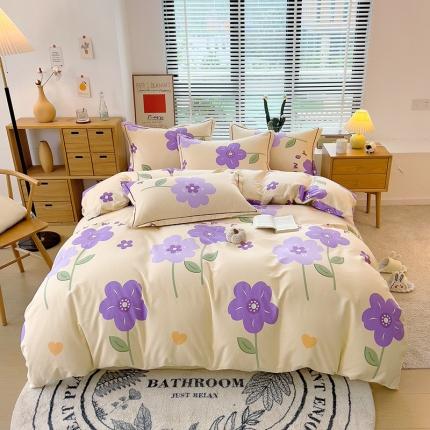 91家纺网 家纺一手货源 找家纺 （总）芃成 2022新款全棉磨毛四件套