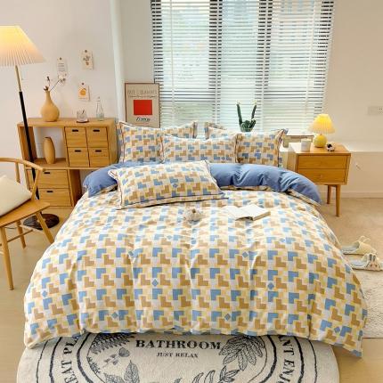 91家纺网 家纺一手货源 找家纺 （总）芃成 2022新款全棉磨毛四件套