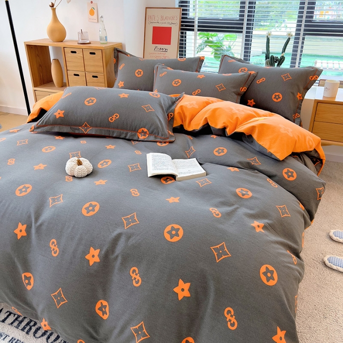 91家纺网 家纺一手货源 找家纺 芃成 2022新款全棉磨毛四件套 布莱迪