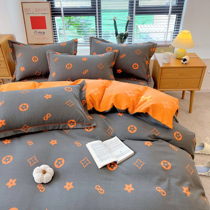 91家纺网 家纺一手货源 找家纺 芃成 2022新款全棉磨毛四件套 布莱迪