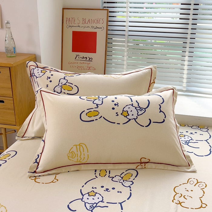 91家纺网 家纺一手货源 找家纺 芃成 2022新款全棉磨毛四件套 乖乖兔