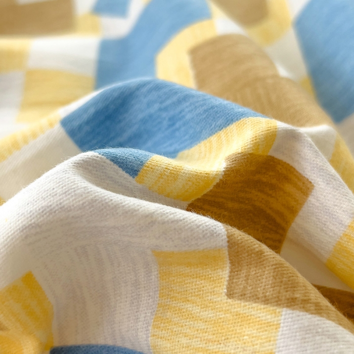 91家纺网 家纺一手货源 找家纺 芃成 2022新款全棉磨毛四件套 几何世界