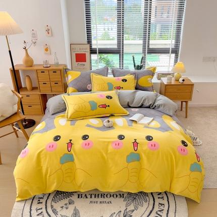 芃成 2022新款全棉磨毛四件套 萌小兔