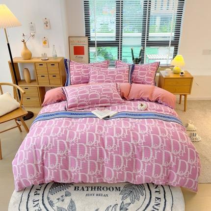 芃成 2022新款全棉磨毛四件套 小时光 粉