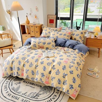 91家纺网 家纺一手货源 找家纺 芃成 2022新款全棉磨毛被套 快乐时光