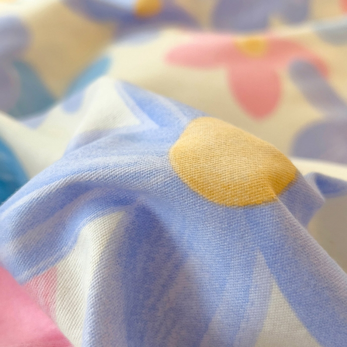 91家纺网 家纺一手货源 找家纺 芃成 2022新款全棉磨毛被套 花季