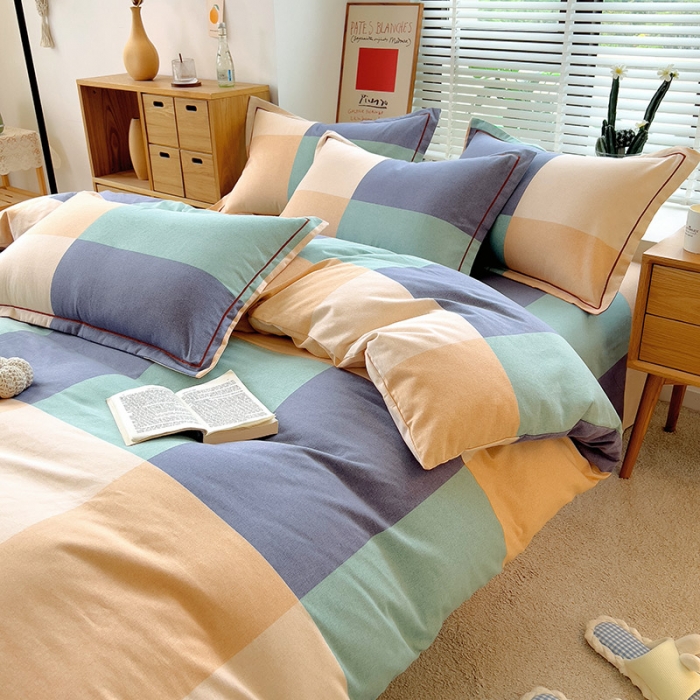 91家纺网 家纺一手货源 找家纺 芃成 2022新款全棉磨毛被套 极简主义