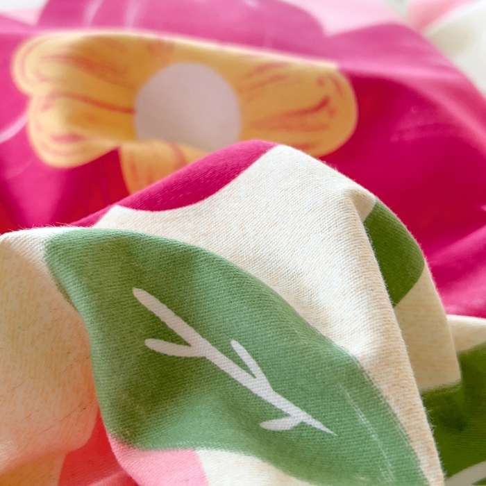 91家纺网 家纺一手货源 找家纺 芃成 2022新款全棉磨毛被套 流星花园 粉