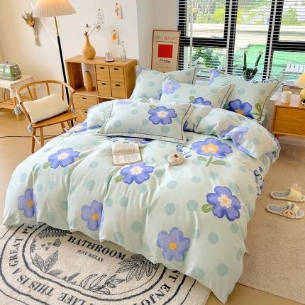 芃成 2022新款全棉磨毛被套 流星花园 紫