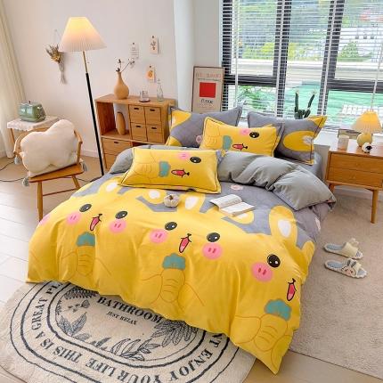 芃成 2022新款全棉磨毛被套 萌小兔