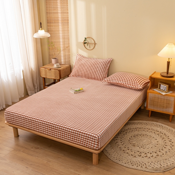 91家纺网 家纺一手货源 找家纺 春寻家纺 2022新款加厚牛奶绒床笠 玉小格