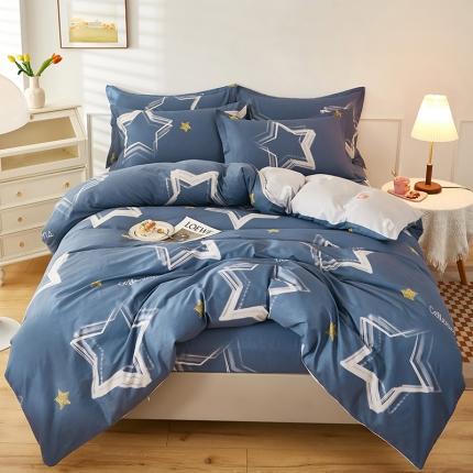 91家纺网 家纺一手货源 找家纺 （总1）安逸家纺 12868 新款全棉床笠四件套床罩学生纯棉床笠款三件套