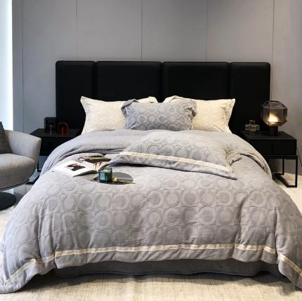 91家纺网 家纺一手货源 找家纺 （总）太古汇 2022新款雕花牛奶绒四件套-coco系列