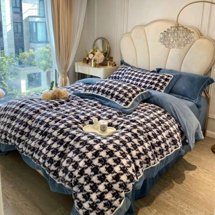 91家纺网 家纺一手货源 找家纺 （总）太古汇 2022新款牛奶绒印花四件套-托特系列