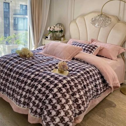 91家纺网 家纺一手货源 找家纺 （总）太古汇 2022新款牛奶绒印花四件套-托特系列