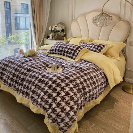 91家纺网 家纺一手货源 找家纺 （总）太古汇 2022新款牛奶绒印花四件套-托特系列