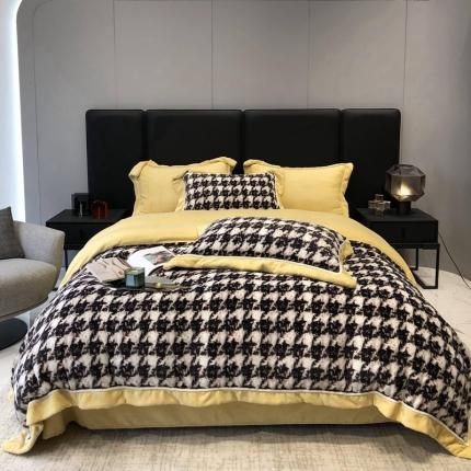 91家纺网 家纺一手货源 找家纺 （总）太古汇 2022新款牛奶绒印花四件套-托特系列