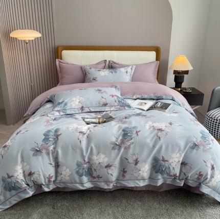 91家纺网 家纺一手货源 找家纺 （总）顾家家居 2023新款100支数码印花磨毛四件套