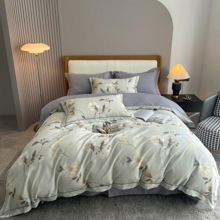 91家纺网 家纺一手货源 找家纺 （总）顾家家居 2023新款100支数码印花磨毛四件套