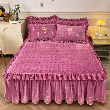 91家纺网 家纺一手货源 找家纺 (总) 宜凡家纺 2022新款A类婴儿绒床裙星悦系列三件套