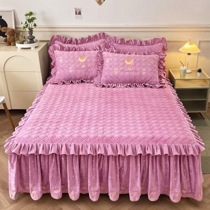 91家纺网 家纺一手货源 找家纺 (总) 宜凡家纺 2022新款A类婴儿绒床裙星悦系列三件套