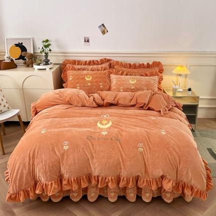 91家纺网 家纺一手货源 找家纺 (总) 宜凡家纺 2022新款A类婴儿绒床裙星悦系列四件套