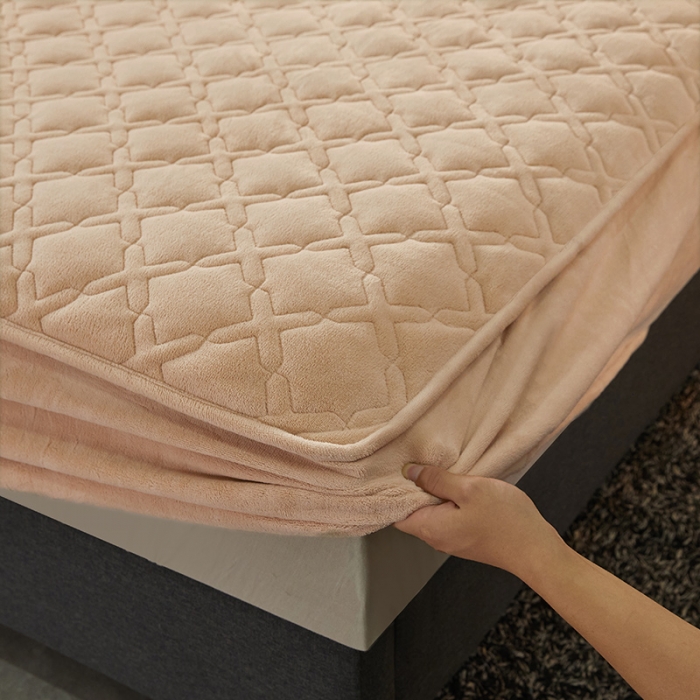 91家纺网 家纺一手货源 找家纺 （总）纤雅床笠 2024新款230g牛奶绒大豆夹棉床笠