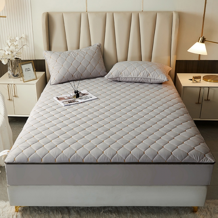 91家纺网 家纺一手货源 找家纺 （总）纤雅床笠 2024新款生姜大豆全包床笠