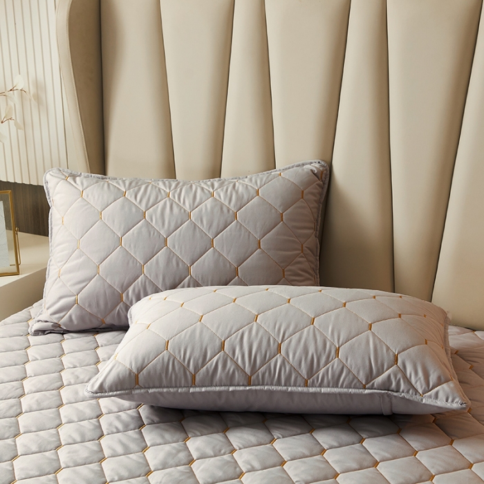 91家纺网 家纺一手货源 找家纺 （总）纤雅床笠 2024新款生姜大豆全包床笠