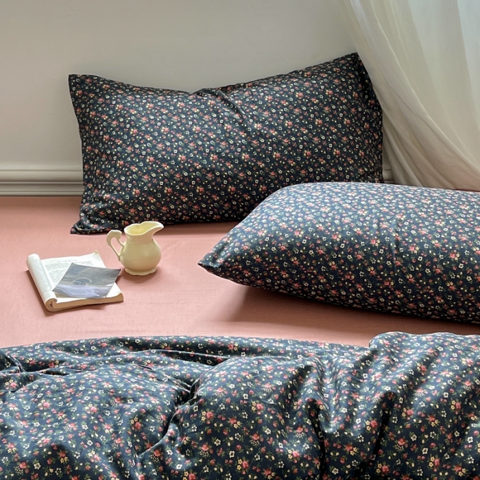 91家纺网 家纺一手货源 找家纺 黛馨 2025新款A类小清新双层纱四件套（实拍）傲蘭