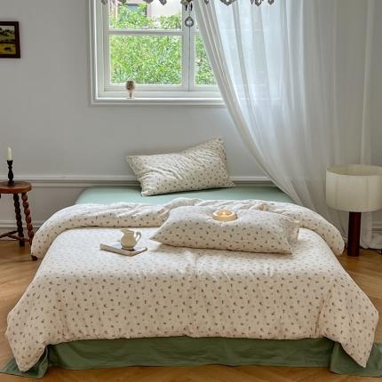 黛馨 2025新款A类小清新双层纱四件套（实拍）藤野