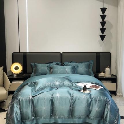 91家纺网 家纺一手货源 找家纺 （总）朵美 2025新款100支高精密丝绵提花-旋极系列