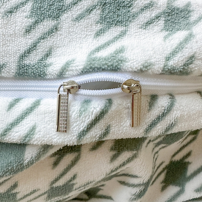 91家纺网 家纺一手货源 找家纺 怡家居2022新款高克重牛奶绒千鸟格纯色混搭四件套 千鸟格绿