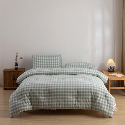 91家纺网 家纺一手货源 找家纺 (总)久典家居 2022新款A类色织水洗棉大豆春秋被冬被被芯