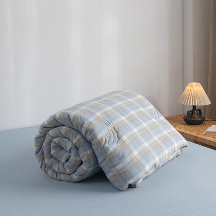 91家纺网 家纺一手货源 找家纺 (总)久典家居 2022新款A类色织水洗棉大豆春秋被冬被被芯